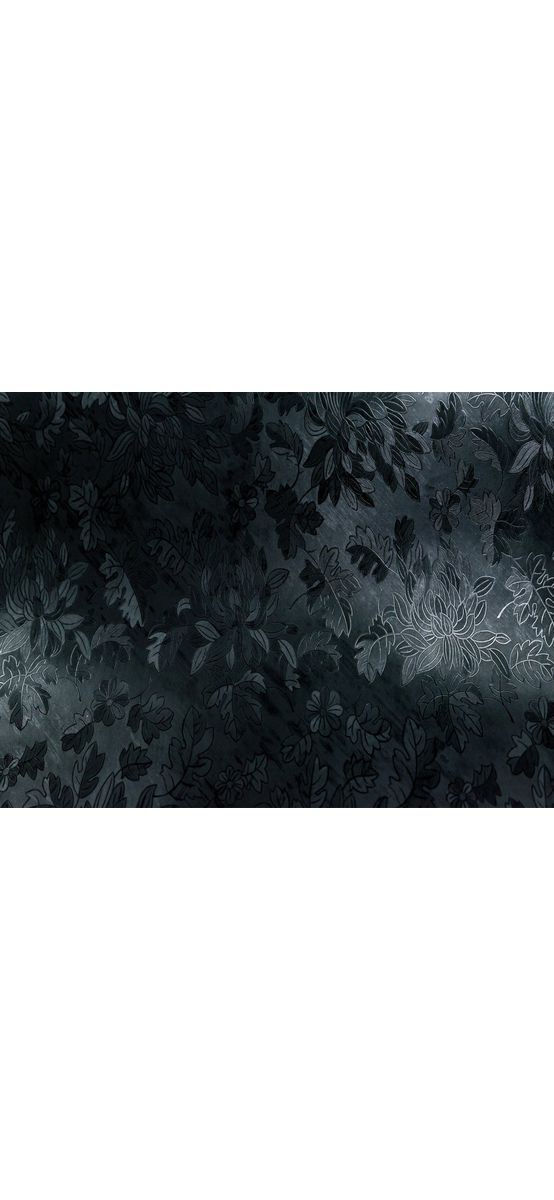 Autocolant mobilă decorativ, Folina, negru cu model floral embosat, rolă de 75x300 cm