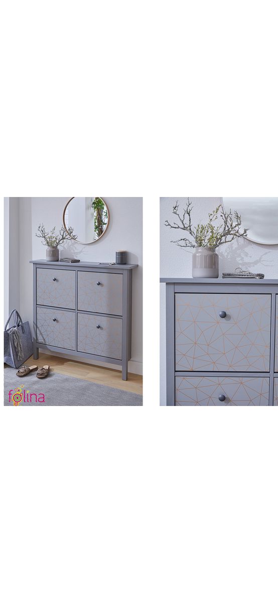 Autocolant mobilă decorativ Tico Gold, d-c-fix, gri cu linii bronz, rolă de 67x200 cm