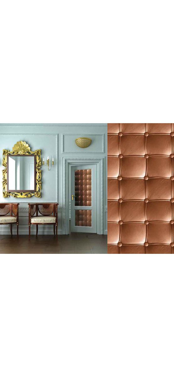 Autocolant decorativ Buckingham, d-c-fix, imitație tapițerie, maro, 45 x 200 cm