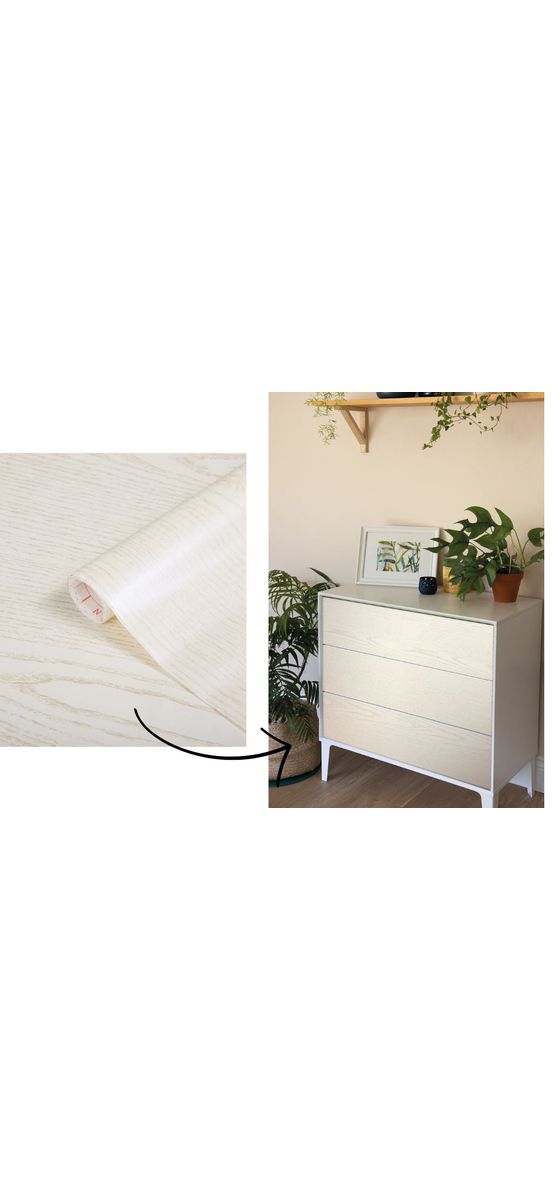 Autocolant mobilă Perlmuttholz, d-c-fix, model lemn alb sidefat, rolă de 90x210 cm