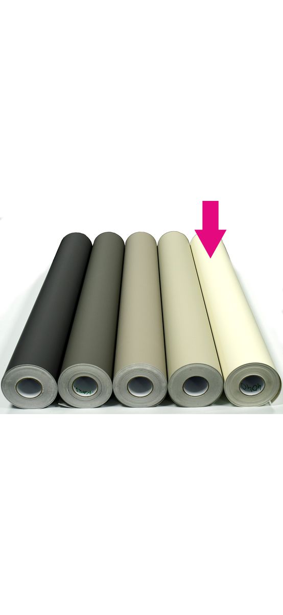 Autocolant mobilă premium, alb vanilie mat soft touch, 122 cm lățime