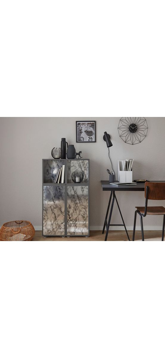 Autocolant cu efect metalic argintiu tip marmură, d-c-fix Metallic Marble, rolă de 67x150cm