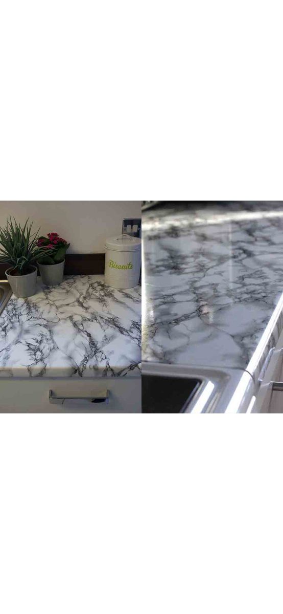 Autocolant mobilă Marmi, d-c-fix, imitație marmură, gri, rolă de 90 cm x 5 metri, cu racletă şi cutter