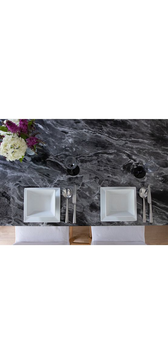 Autocolant mobilă Romeo Silver, d-c-fix, imitaţie marmură gri închis, rolă de 67 cm x 5 metri, cu racletă şi cutter