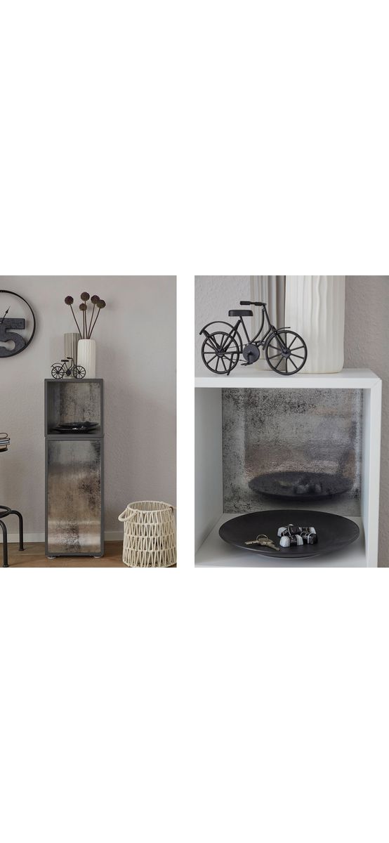 Autocolant cu efect metalic argintiu, d-c-fix Metallic Vintage Mirror, rolă de 67x150cm