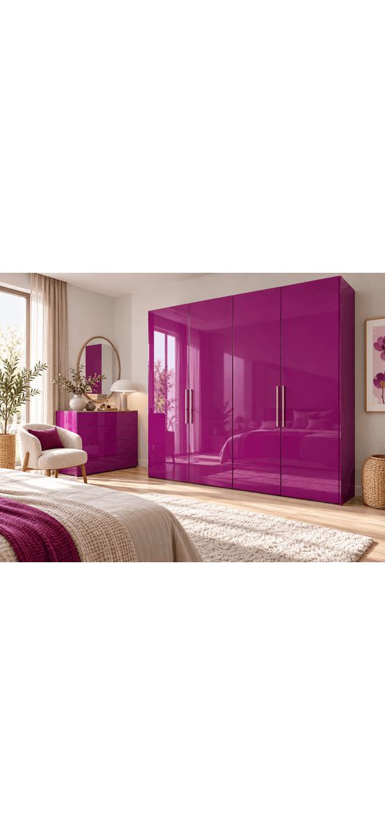 Set autocolant mobilă mov purpuriu lucios 126 cm x 5 m cu racletă cu pâslă și cutter