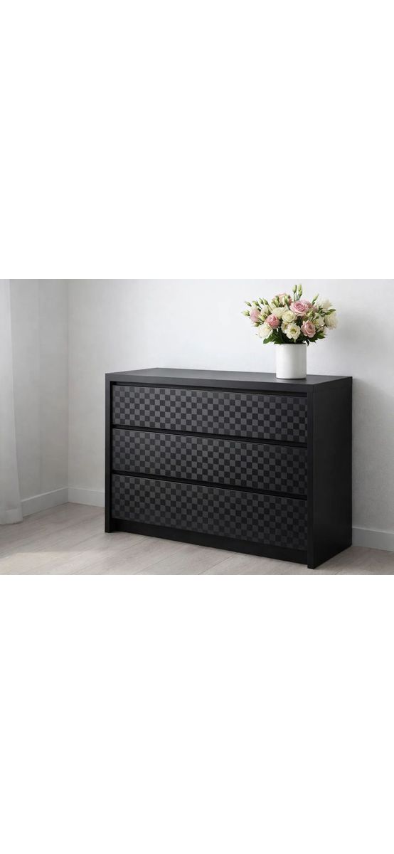 Autocolant negru Grid Carbon, model embosat pătrățele - 75x250 cm