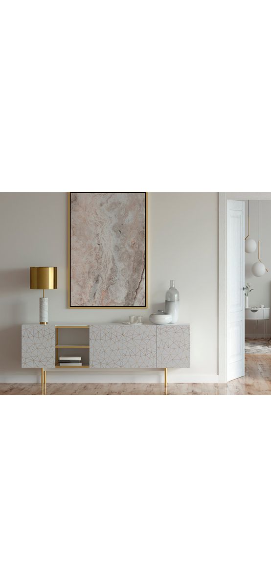 Autocolant mobilă decorativ Tico Gold, d-c-fix, gri cu linii bronz, rolă de 67x200 cm