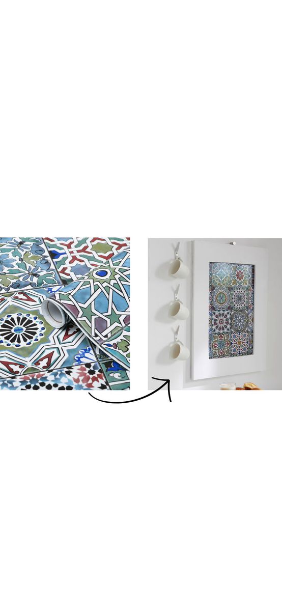 Autocolant decorativ d-c-fix Faroso, rolă de 67x150 cm – model mediteranean multicolor