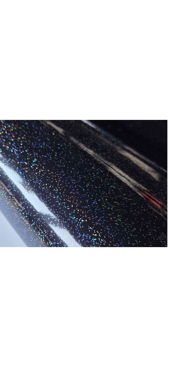 Autocolant negru lucios Holografic Sparkle 75x200 cm – efect glitter multicolor