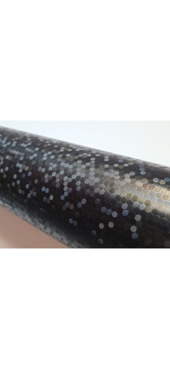 Autocolant negru Carbon Honeycomb - folie personalizare mobilier și gadgeturi, 75×250 cm