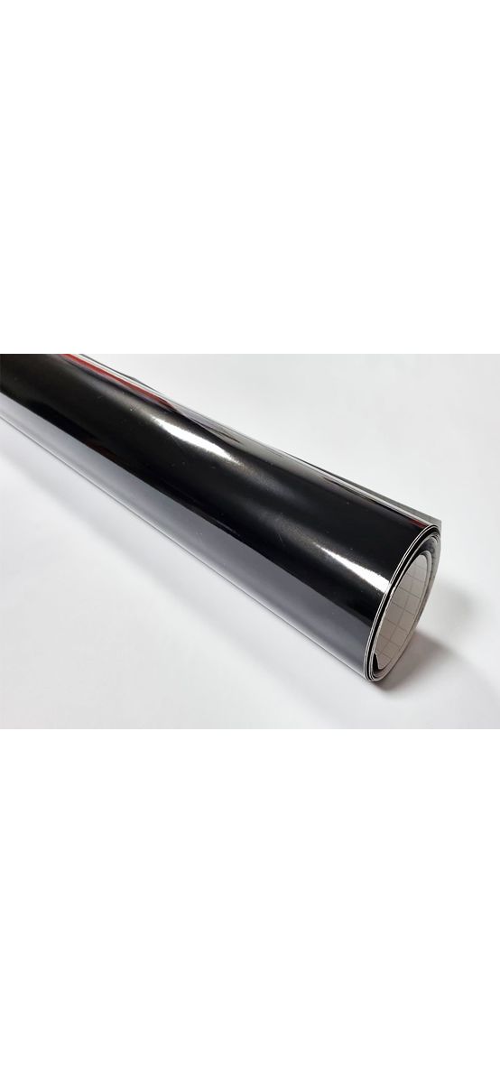 Autocolant frigider negru lucios, rolă de 63x200 cm