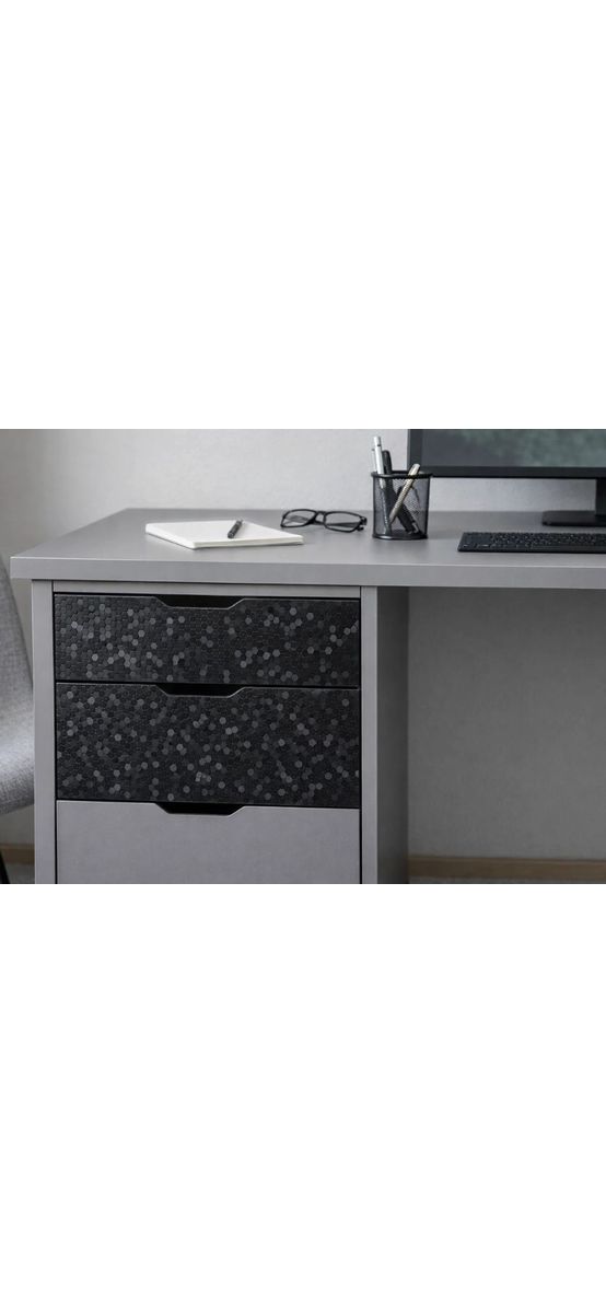 Autocolant negru Carbon Honeycomb - folie personalizare mobilier și gadgeturi, 75×250 cm