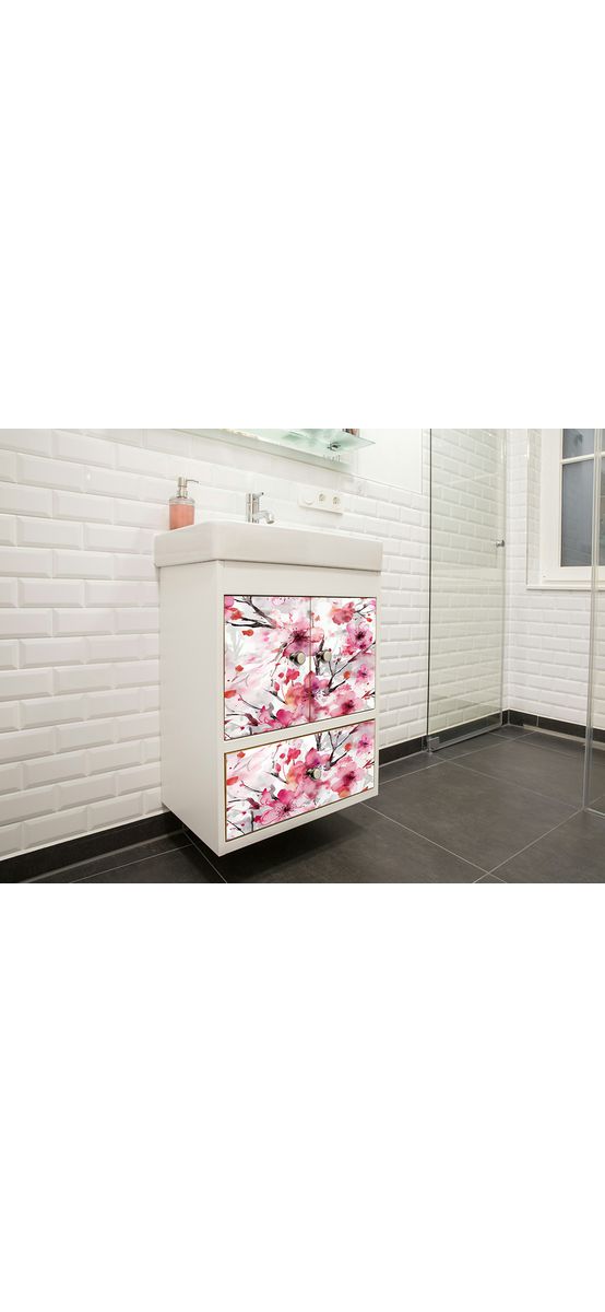 Autocolant pentru mobilă cu model cireș japonez, Folina, rolă de 50x200 cm