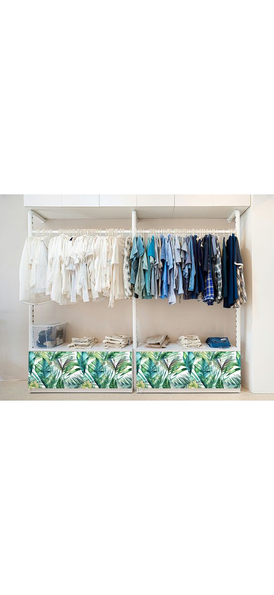 Autocolant pentru mobilă cu model frunze tropicale, Folina, rolă de 50x200 cm
