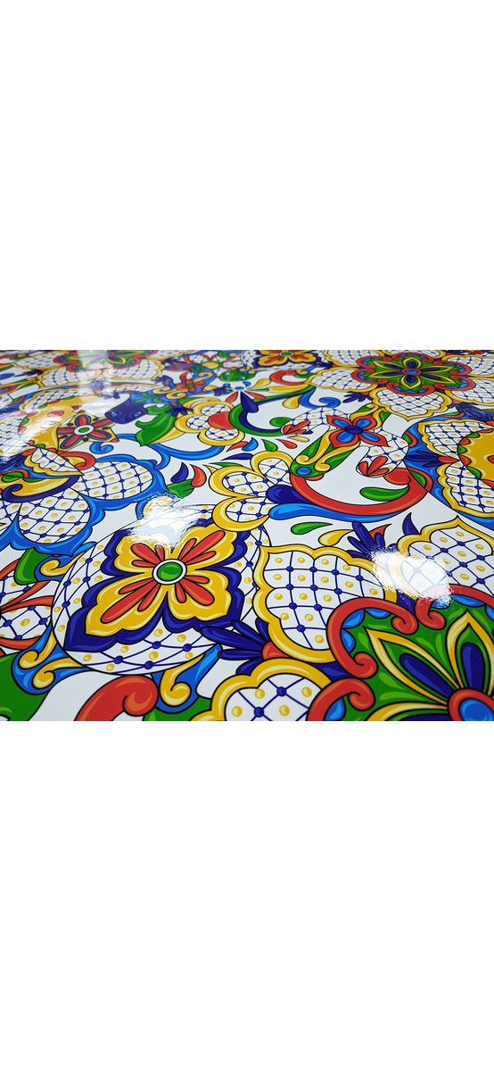 Autocolant mobilă decorativ, Folina, model floral multicolor, 100 cm lăţime
