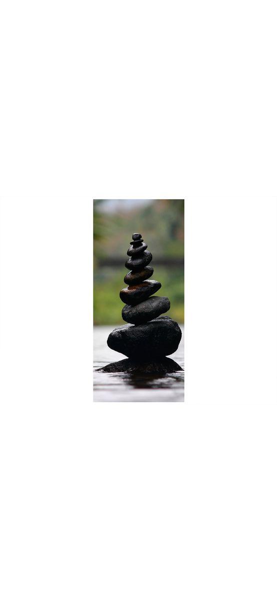 Autocolant uşă Zen, Folina, culoare gri, dimensiune autocolant 92x205 cm