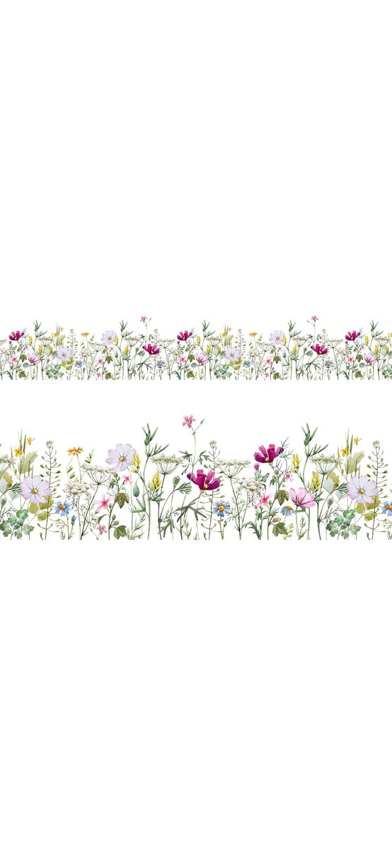 Autocolant perete bucătărie, Dimex, alb cu model floral multicolor, rezistent la apă şi căldură, rolă de 60x350 cm
