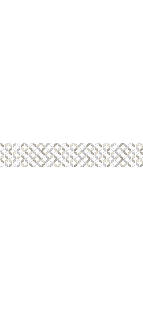 Autocolant perete, Dimex Brown Petals, alb cu model geometric bej, rezistent la apă şi căldură, rolă de 60x350 cm