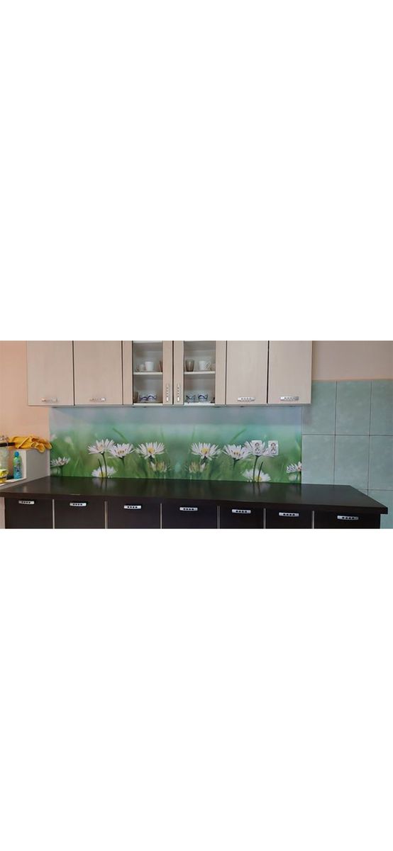 Autocolant decorativ Margarete, Folina, model floral, verde, 80x400 cm