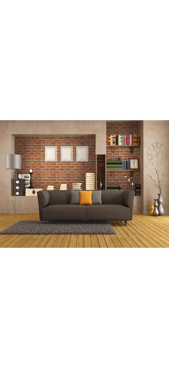 Autocolant perete Ahaus, d-c-fix, model cărămidă maro, rola de 90 cm x 4 metri