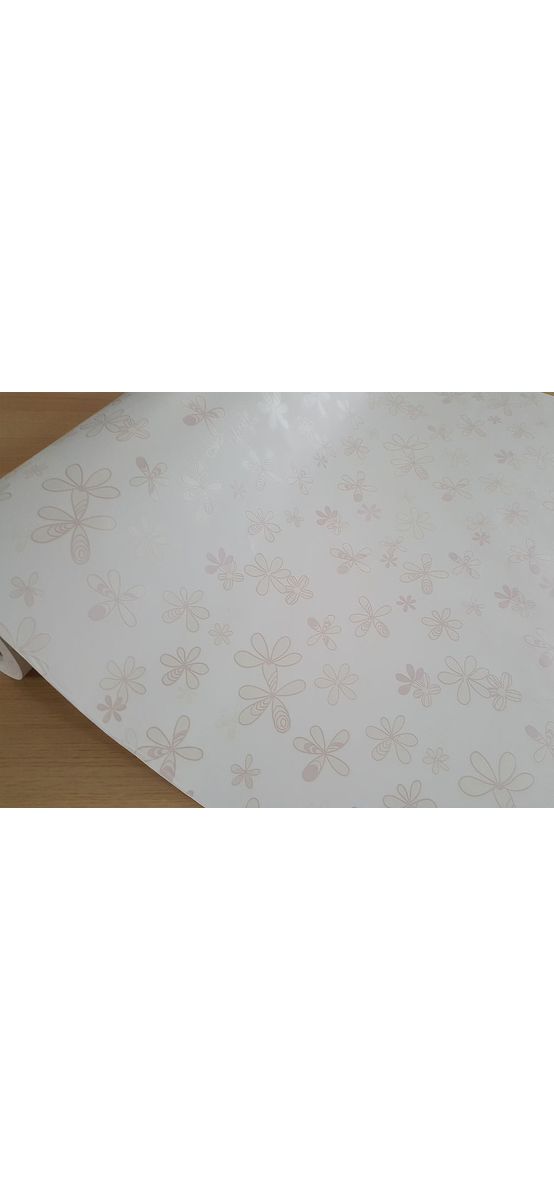 Autocolant decorativ imprimeu flori bej