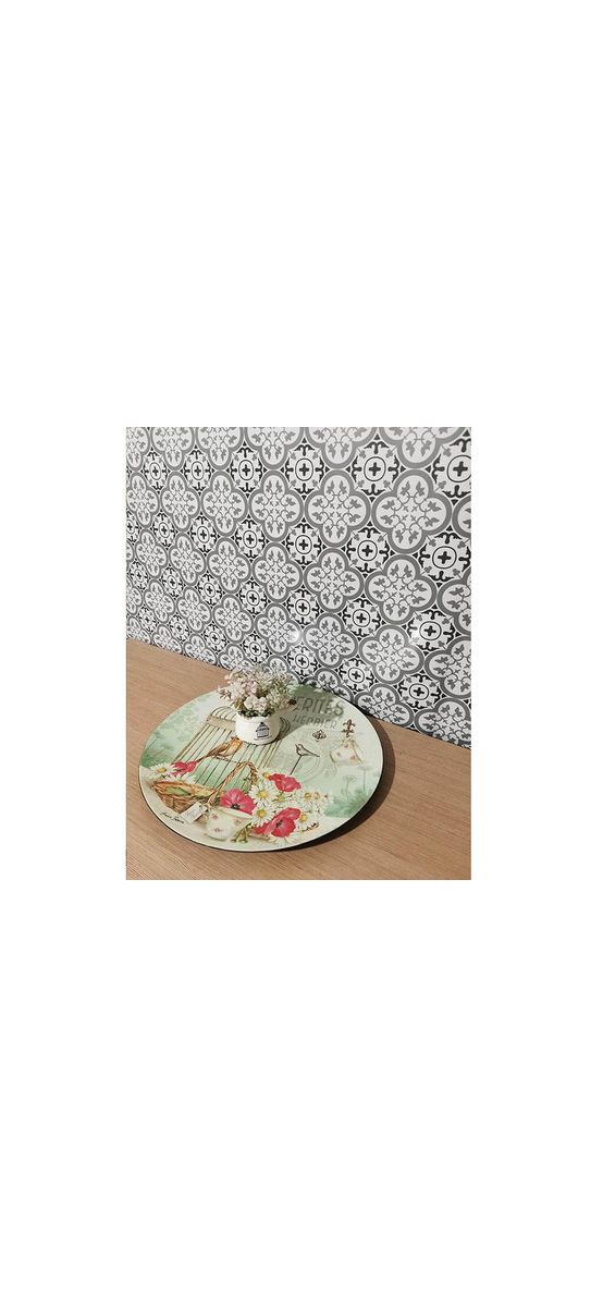 Autocolant perete, Folina, Marabel, model gri, 100 cm lăţime