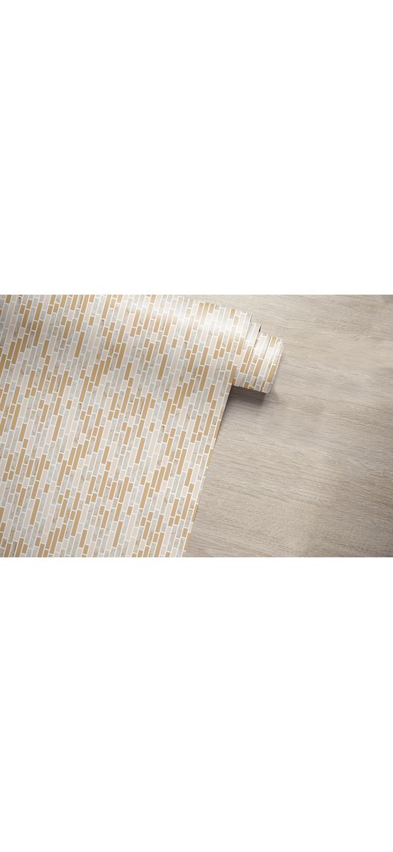 Autocolant perete baie și bucatărie, imitaţie mozaic bej, rezistent la apă şi căldură, rolă de 67x200 cm