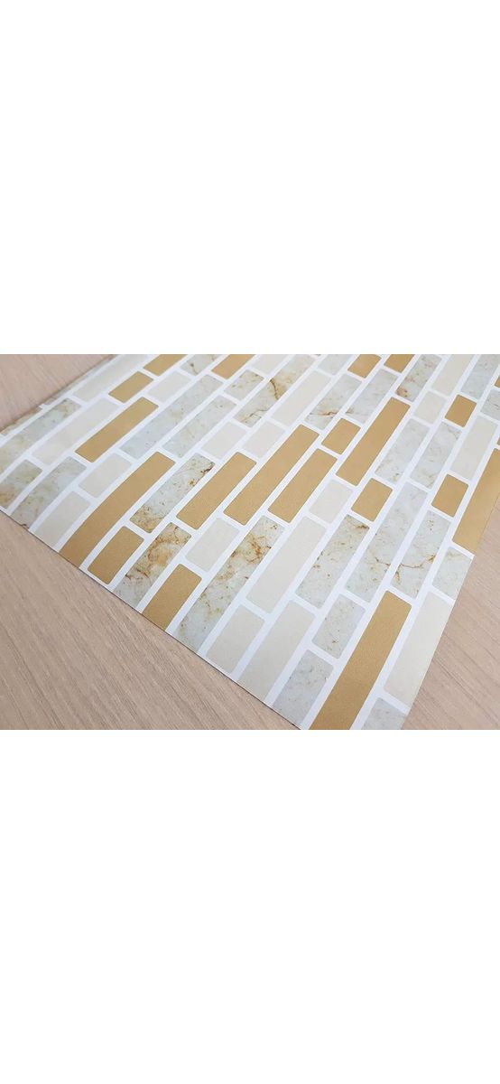 Autocolant perete baie și bucatărie, imitaţie mozaic bej, rezistent la apă şi căldură, rolă de 67x200 cm