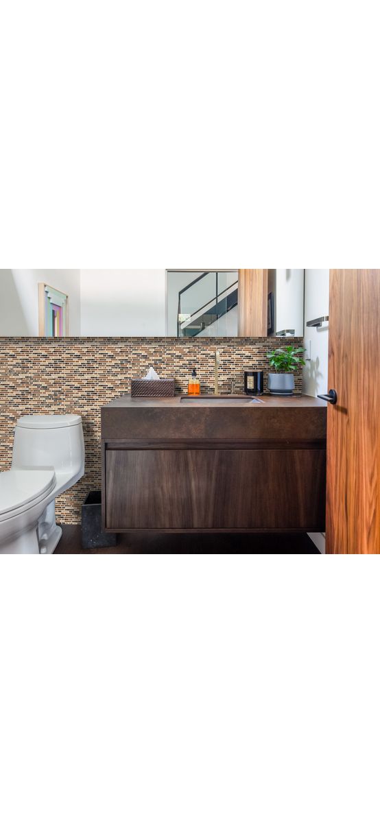 Autocolant perete baie și bucatărie, imitaţie mozaic bej și maro, rezistent la apă şi căldură, rolă de 67x200 cm
