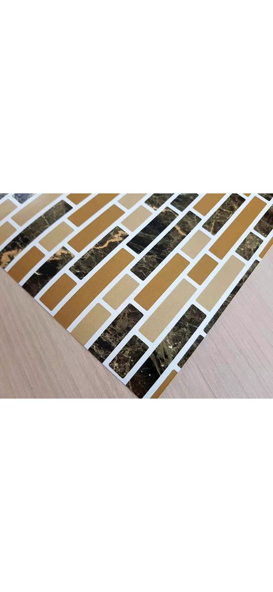 Autocolant perete baie și bucatărie, imitaţie mozaic bej și maro, rezistent la apă şi căldură, rolă de 67x200 cm
