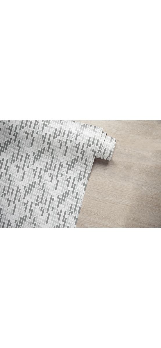 Autocolant perete baie și bucatărie, imitaţie mozaic gri, rezistent la apă şi căldură, rolă de 67x200 cm