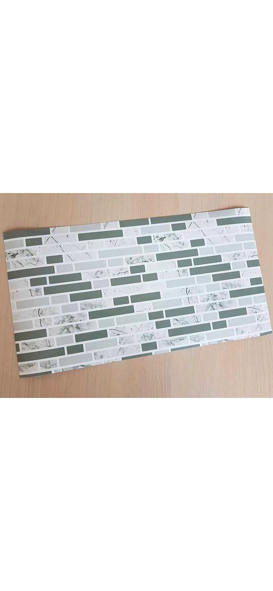 Autocolant perete baie și bucatărie, imitaţie mozaic gri, rezistent la apă şi căldură, rolă de 67x200 cm