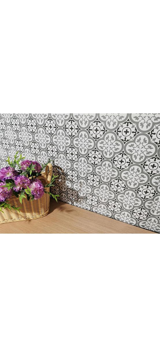Autocolant perete, Folina, Marabel, model gri, 100 cm lăţime