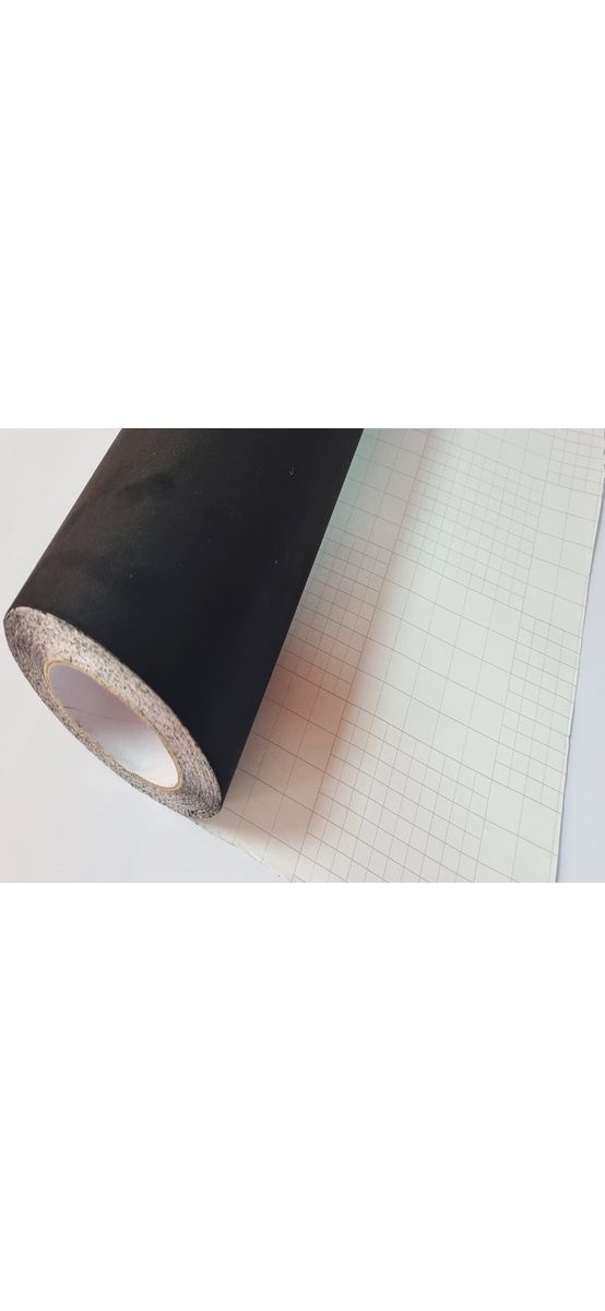 Material autoadeziv imitaţie piele întoarsă neagră, rolă de 50x200cm