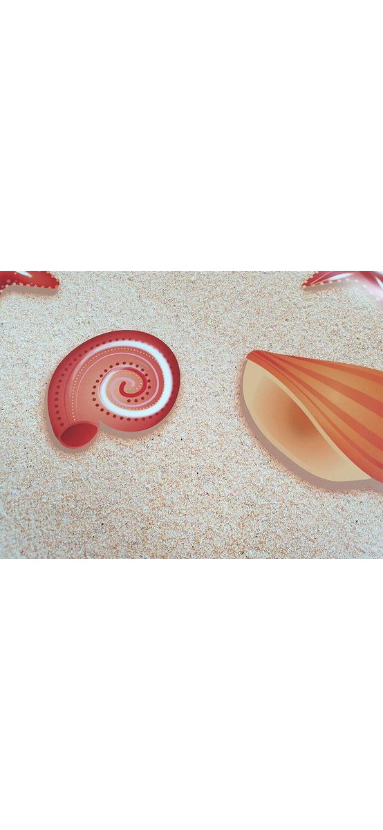 Autocolant decorativ, Folina, bej cu model scoici, 100 cm lăţime
