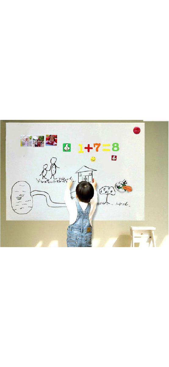 Autocolant whiteboard magnetic alb, Aslan, folie autocolantă pe care se scrie cu marker semipermanent, 100 cm lățime