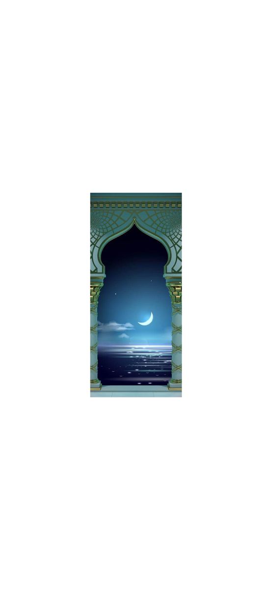 Autocolant uşă Arabic Night, Folina, model multicolor, dimensiune autocolant 92x205 cm