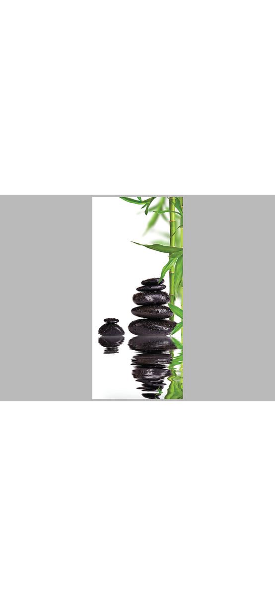 Autocolant uşă Bambus zen, Folina, model multicolor, dimensiune autocolant 92x205 cm