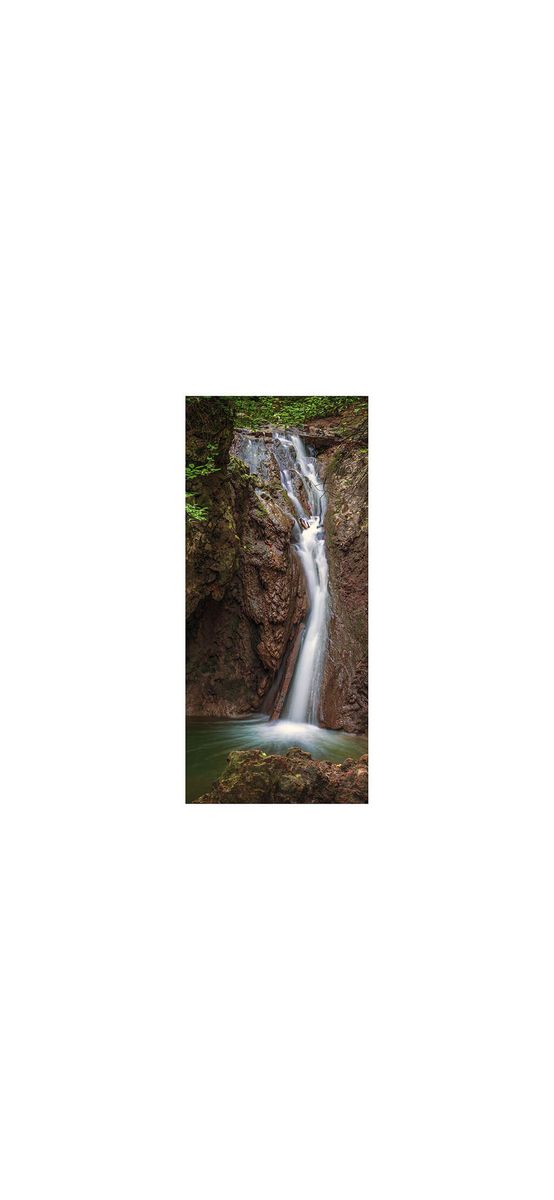 Autocolant uşă Cascadă 2, Folina, model cu peisaj, dimensiune autocolant 92x205 cm