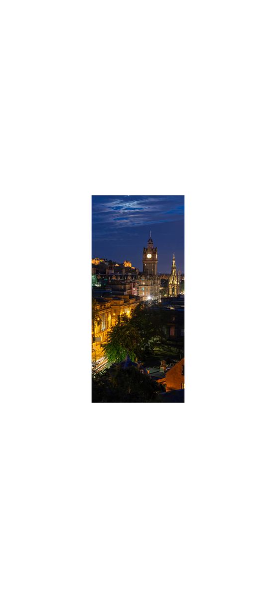 Autocolant uşă Edinburgh, Folina, model cu peisaj, dimensiune autocolant 92x205 cm