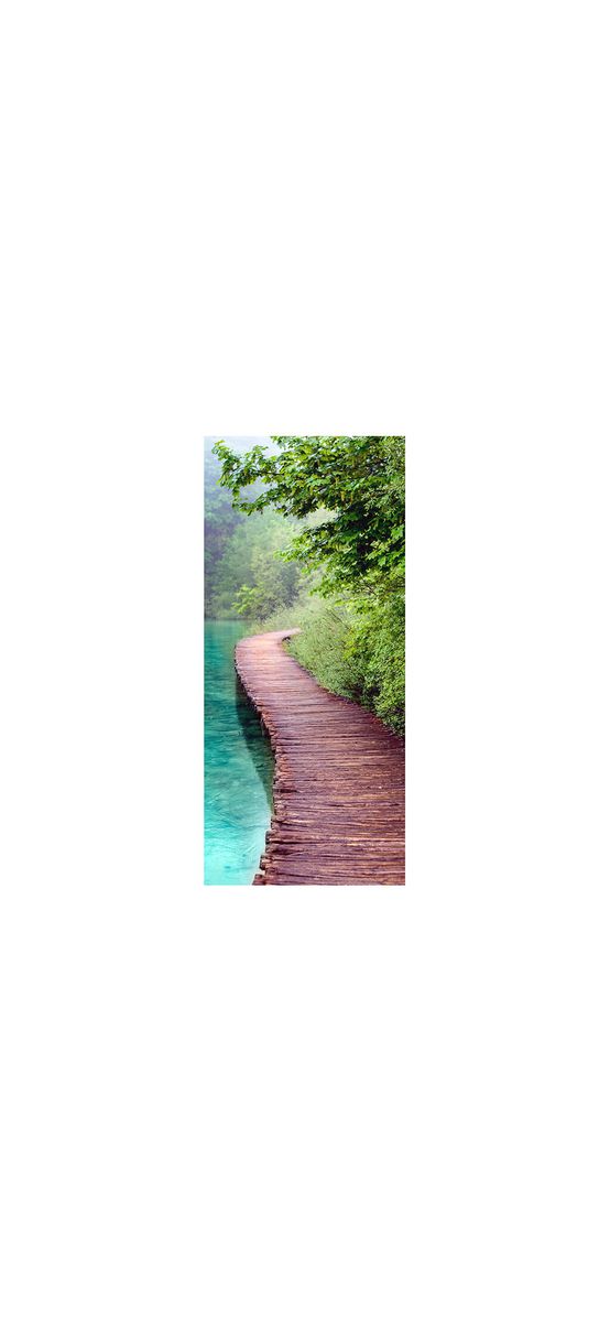 Autocolant uşă Ponton, Folina, model cu peisaj, dimensiune autocolant 92x205 cm