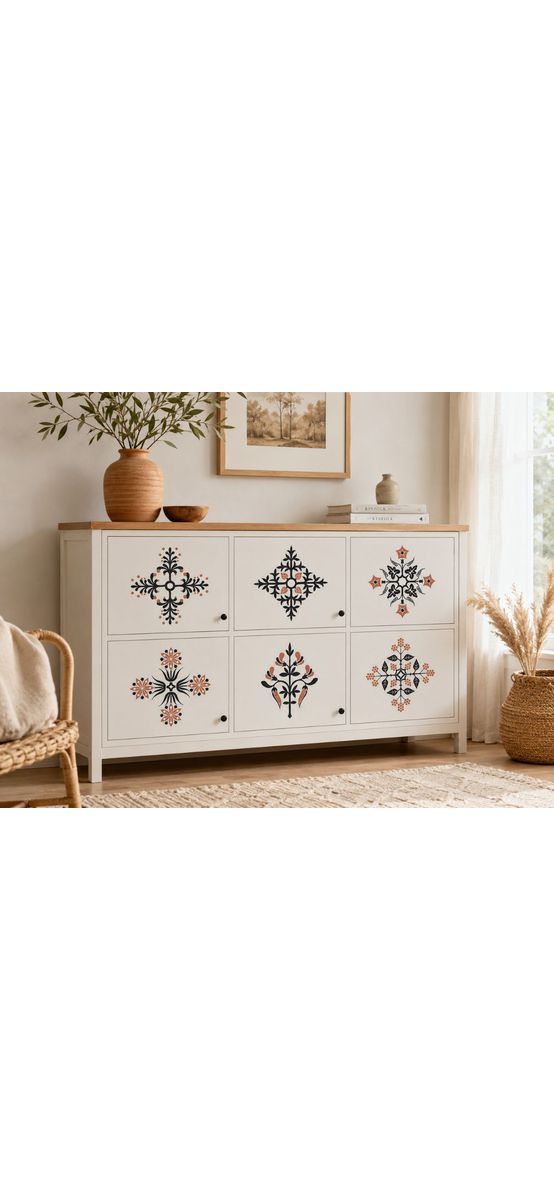 Set 6 stickere decorativ cu motive tradiționale românești