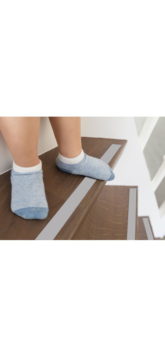 Bandă antiderapantă autoadezivă pentru scări, cadă sau duș, transparentă, rolă 2,5 cm x 100 cm