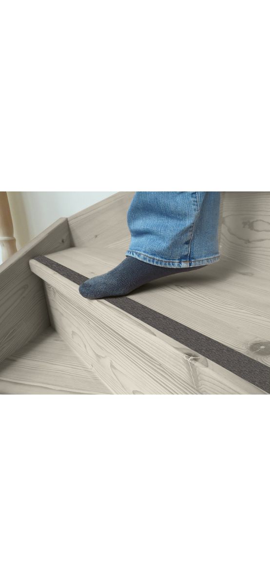 Bandă antiderapantă autoadezivă pentru scări, cadă sau duș, culoare gri, rolă 2,5 cm x 100 cm