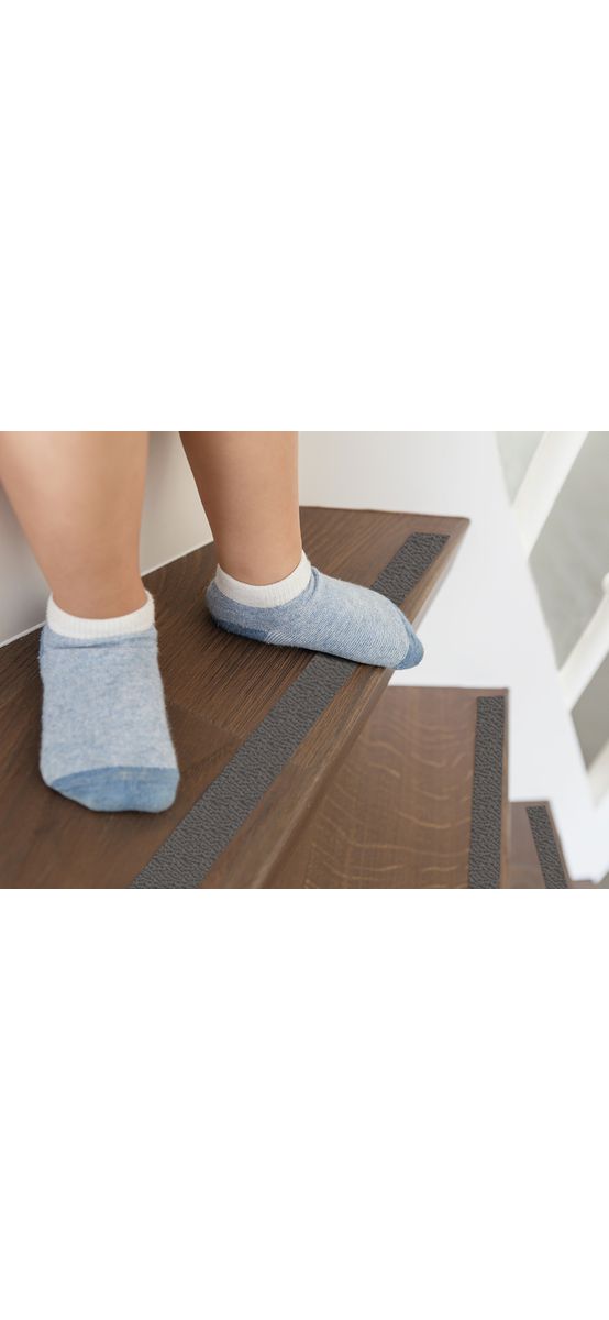 Bandă antiderapantă autoadezivă pentru scări, cadă sau duș, culoare gri, rolă 2,5 cm x 100 cm