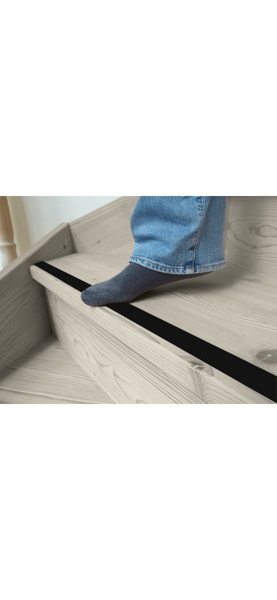 Bandă antiderapantă autoadezivă pentru scări, cadă sau duș, culoare neagră, rolă 2,5 cm x 100 cm