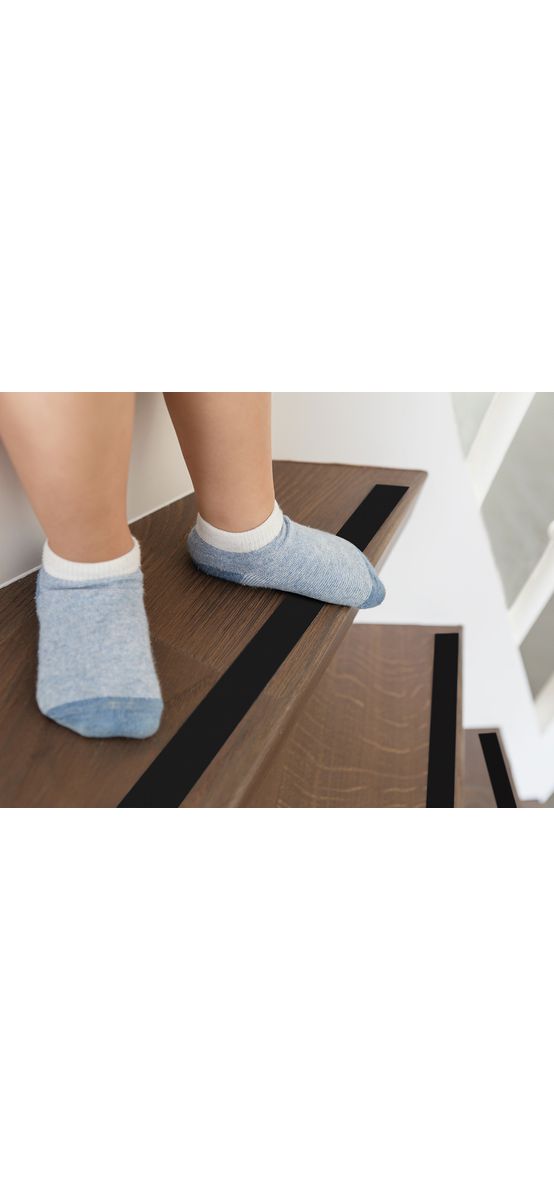 Bandă antiderapantă autoadezivă pentru scări, cadă sau duș, culoare neagră, rolă 2,5 cm x 100 cm