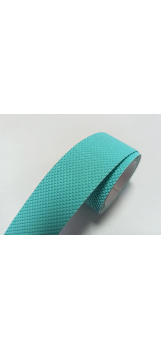 Bandă antiderapantă autoadezivă pentru scări, cadă sau duș, culoare cyan, rolă 2,5 cm x 100 cm