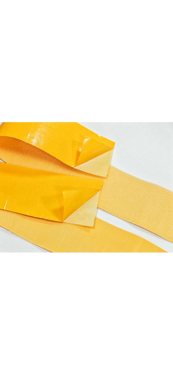Bandă arici autoadezivă bej, Hook & Loop cu adeziv, scai și puf, 11 cm lățime